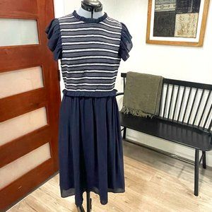 Blue Short Sleeve Ann Taylor Dress Sz. 8